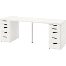 IKEA Alex Çalışma Masası Beyaz 200X60 cm Lagkapten Adıls