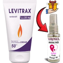 Helsol/ Levitrax Cream Erkeklerin Performanslarına Özel 50 ml Krem + Hediye Erosel Erotikmasaj Yağı