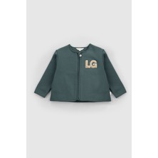 Organik Pamuklu İçi Tüylü Bebek Ceketi Yeşil