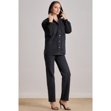 Slim Straight Siyah Jean Pantolon