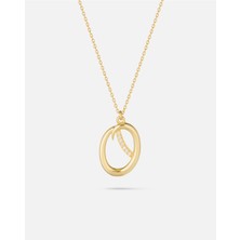 14 Ayar Kişiye Özel Zirkon Taşlı Harf Kolye