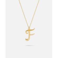 14 Ayar Kişiye Özel Zirkon Taşlı Harf Kolye