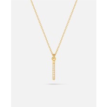 14 Ayar Altın Kişiye Özel Zirkon Taşlı Harf Kolye