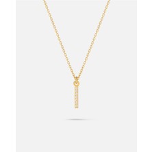 14 Ayar Altın Kişiye Özel Zirkon Taşlı Harf Kolye