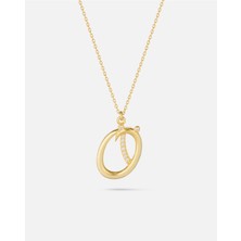 14 Ayar Kişiye Özel Zirkon Taşlı Harf Kolye