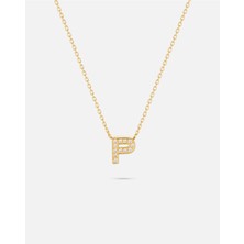 14 Ayar Altın Üç Boyutlu Harfli Kolye