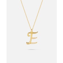 14 Ayar Kişiye Özel Zirkon Taşlı Harf Kolye