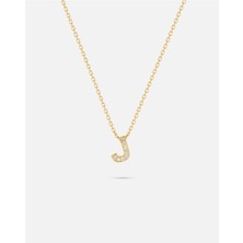 14 Ayar Altın Üç Boyutlu Harfli Kolye