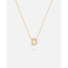 14 Ayar Altın Üç Boyutlu Harfli Kolye