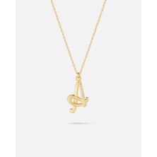 14 Ayar Kişiye Özel Zirkon Taşlı Harf Kolye