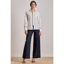 Relax Fit Beyaz Poplin Gömlek