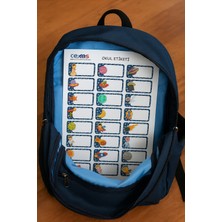 A4 Uzay Temalı 4'lü Sticker Okul Etiketi