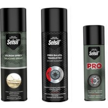 Selsil Silikon Sprey 500ML, Selsil Pas Sökücü 200ML, Selsil Fren Balata Spreyi 500ML