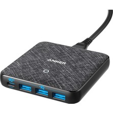 Anker PowerPort Atom III Slim 4 Çıkışlı 65W Power Delivery Gan Hızlı Şarj Cihazı - A2045 (Anker Türkiye Garantili)