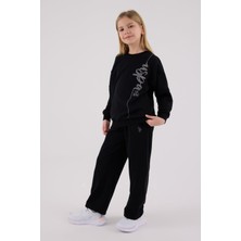 U.S. Polo Assn. Kız Ikili Takım US2304 - Taş Lastikli Paça 3 İplik Şardonlu Kumaş