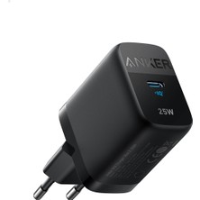 Anker 312 PPS Destekli 25W USB-C Şarj Cihazı - iPhone / Android ile Uyumlu Type-C Hızlı Şarj Adaptörü - A2642 - Siyah (Anker Türkiye Garantili)