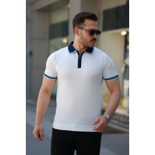 Erkek Renkli Yaka Kısa Kollu Tişört