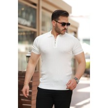 Demir Grup cc Erkek Fermuar Yakalı Kısa Kollu Tişört