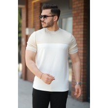 Erkek Parçalı Renk Kısa Kollu Tişört