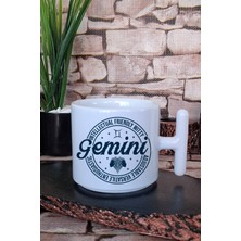 Gemini Traits Baskılı Ikizler Burcu Hediyelik Baskılı T Kulplu Latte Fincanı Kupa Bardak