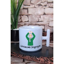 Görümcemin Yengesiyim Baskılı Hediyelik T Kulplu Latte Fincanı Kupa Bardak