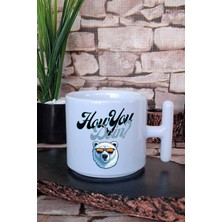 How You Doin? Baskılı Eğlenceli T Kulplu Latte Fincanı Kupa Bardak