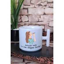 Kim Olduğunu Hatırla Baskılı Eğlenceli Hediyelik T Kulplu Latte Fincanı Kupa Bardak