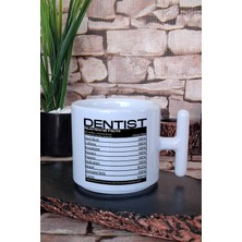 Dentıst Nutrıtıonal Facts Baskılı Dişçi Diş Hekimi Diş Doktoru T Kulplu Latte Fincanı Kupa Bardak
