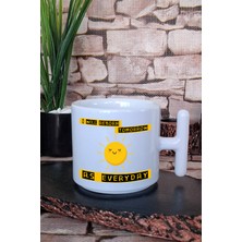 I Will Reborn Tomorrow As Every Yazılı Güneş Baskılı T Kulplu Latte Fincanı Kupa Bardak