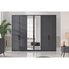 Vote Grey 6 Kapılı Gardırop