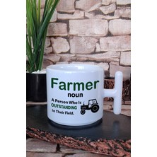 Farmer Noun Outstanding Baskılı Çiftçi Hediyelik T Kulplu Latte Fincanı Kupa Bardak