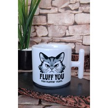 Kedi Komik Alaycı Esprili Kedisever Kedi Sahibi Hediye Baskılı T Kulplu Latte Fincanı Kupa Bardak