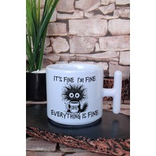 Proud Supporter Of Messy Yazılı Komik Hediye Baskılı T Kulplu Latte Fincanı Kupa Bardak