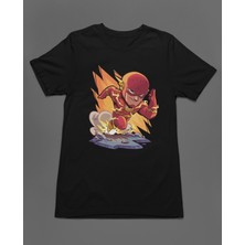 Bumeta The Flash Chibi Çizgi Film Dizi Unisex Tişört T-Shirt