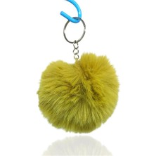 Peluş Ponpon Anahtarlık Sarı