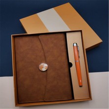 Kişiye Özel Vip Defter Kalem Set Turuncu