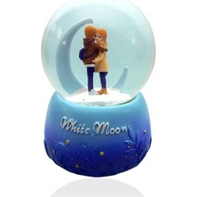 Işıklı ve Müzikli Sevgi Temalı Çift Orta Boy Kar Küresi