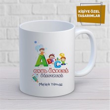 Kişiye Özel Isim Yazılabilir Okul Öncesi Öğretmeni Kupa Bardak
