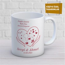 Kişiye Özel Isim Yazılabilir Sevgi Temalı Kupa Bardak