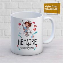 Kişiye Özel Isim Yazılabilir Hemşire Kupa Bardak