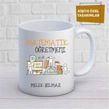 Kişiye Özel Isim Yazılabilir Matematik Öğretmeni Kupa Bardak