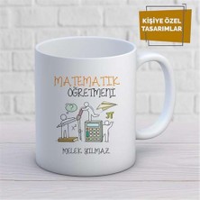 Kişiye Özel Isim Yazılabilir Matematik Öğretmeni Kupa Bardak