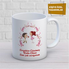 Kişiye Özel Isim Yazılabilir Sevgi Temalı Kupa Bardak