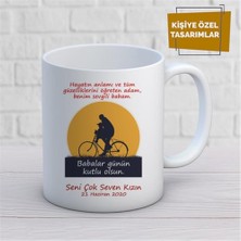 Kişiye Özel Isim Yazılabilir Babalar Günün Kutlu Olsun Kupa Bardak