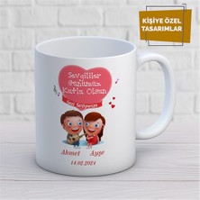 Kişiye Özel Isim Yazılabilir Sevgi Temalı Kupa Bardak