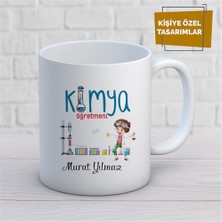 Kişiye Özel Isim Yazılabilir Kimya Öğretmeni Kupa Bardak