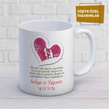 Kişiye Özel Isim Yazılabilir 14 Şubat Sevgiliye Hediye Kupa Bardak