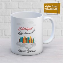Kişiye Özel Isim Yazılabilir Edebiyat Öğretmeni Kupa Bardak