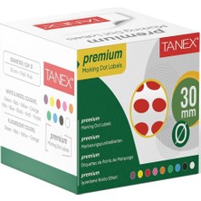 Tanex Nokta Etiketi 30 mm Kırmızı 2000 Adet