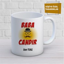 Kişiye Özel Isim Yazılabilir Baba Candır Kupa Bardak